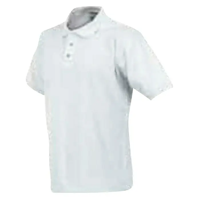 Industrial Starter Polo Capri - XL, Blanco - Polo blanco de manga corta con tapeta de botones, ideal para deportes u ocasiones informales.