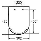 Roca Meridian-N Tapa de WC Compact (Termoplástico, Blanco)