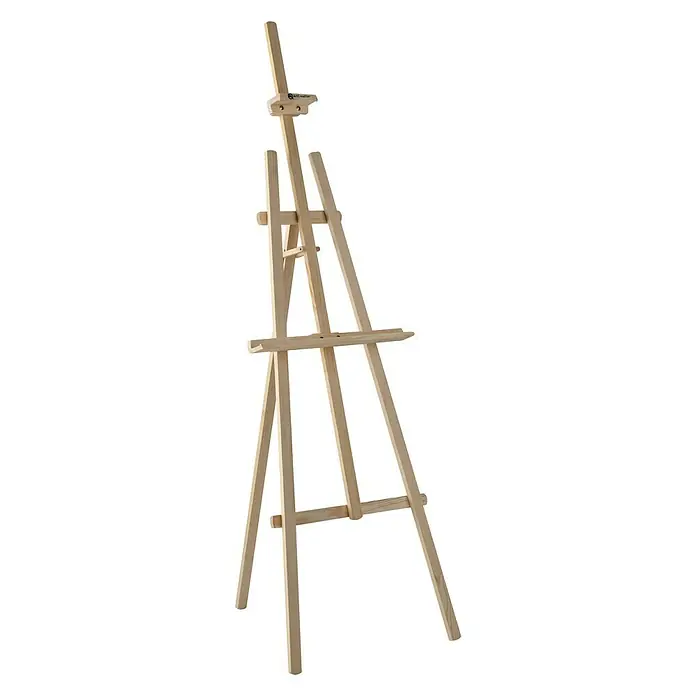 Talens Caballete Vega - Madera, Altura: 175 cm - Un caballete de artista de madera, ideal para pintar y exponer obras de arte. El caballete es ligero y fácil de transportar y guardar.