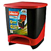 Vileda Cubo con pedal Ecologic (50 l, Rojo, Redondeada)