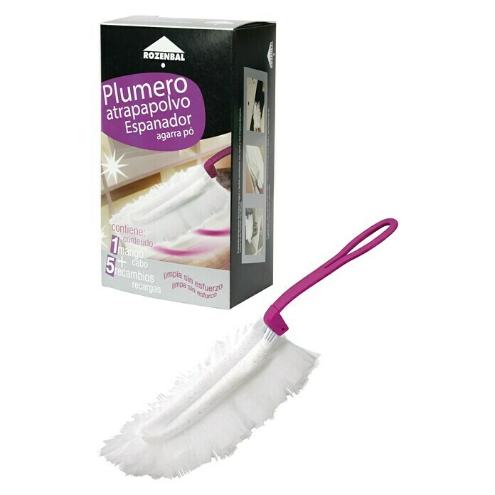 Limpiador de polvo para techo y muebles - Paquete de 2 - Plumero de fibra  de plástico arcoíris - Herramienta de limpieza de plástico arcoíris