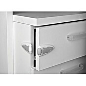 Inofix Cierre para muebles 5104-2- (Blanco/gris, Tipo de montaje: Pegado)