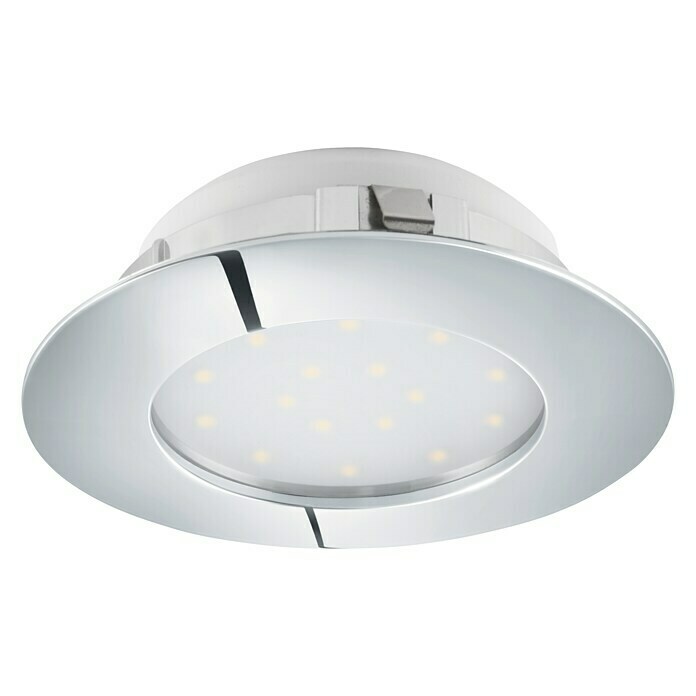 Eglo Foco downlight LED empotrable Pineda 95888 (12 W, Color de luz: Blanco cálido, 102 x 102 mm, Color: Cromo)