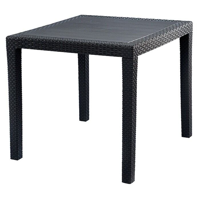 Progarden Balkontisch King (79 x 79 cm, Schwarz)