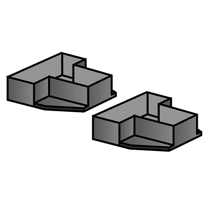 Scholz System Regalfuß-Set (2 Stk., Kunststoff)