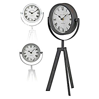 Reloj de mesa Trípode (Blanco o negro, Diámetro: 15 cm)