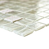 Mozaïektegel Quadrat Crystal Mix XCR 2503 (30,2 x 30,2 cm, Wit, Glanzend)