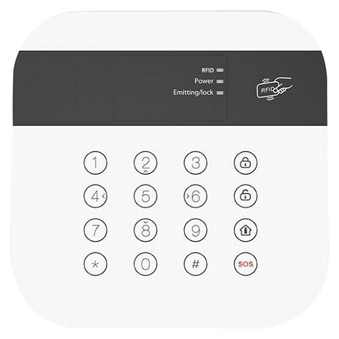 Safe2Home Alarmanlagen-Bedienelement SP110 (L x B x H: 2 x 14 x 14 cm, Passend für: Safe2Home Alarmanlage SP110/210)