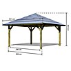 Karibu Pavillon Holm 1 (431 x 431 cm, Schiefergrau, Natur)