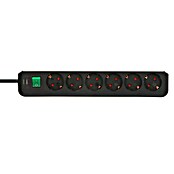 Brennenstuhl Eco-Line Stekkerdoos (Zwart, Kabellengte: 1,5 m, IP20, Met schakelaar) | BAUHAUS