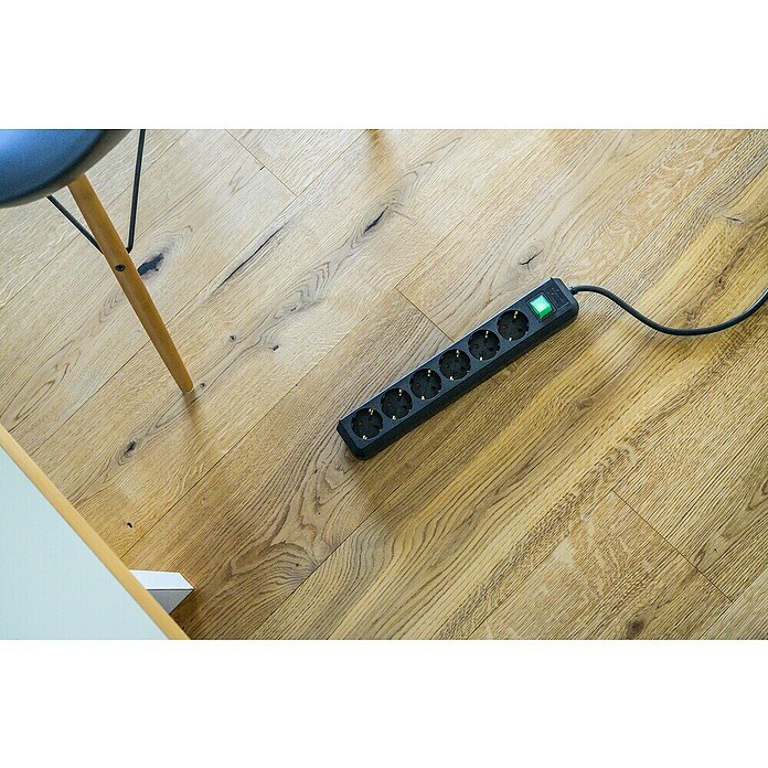 Brennenstuhl Eco-Line Stekkerdoos (Zwart, Kabellengte: 1,5 m, IP20, Met schakelaar) | BAUHAUS