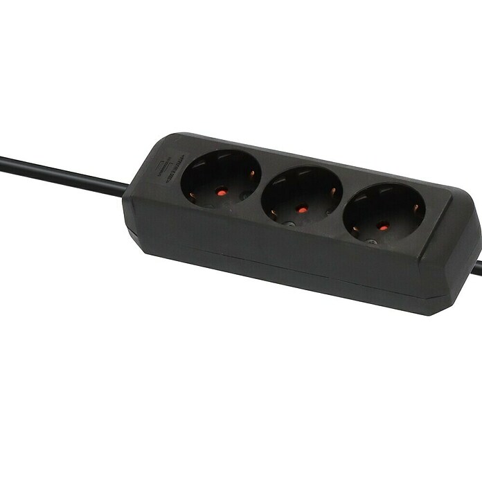 Brennenstuhl Eco-Line Stekkerdoos (Zwart, Kabellengte: 1,5 m, IP20, Zonder schakelaar) | BAUHAUS