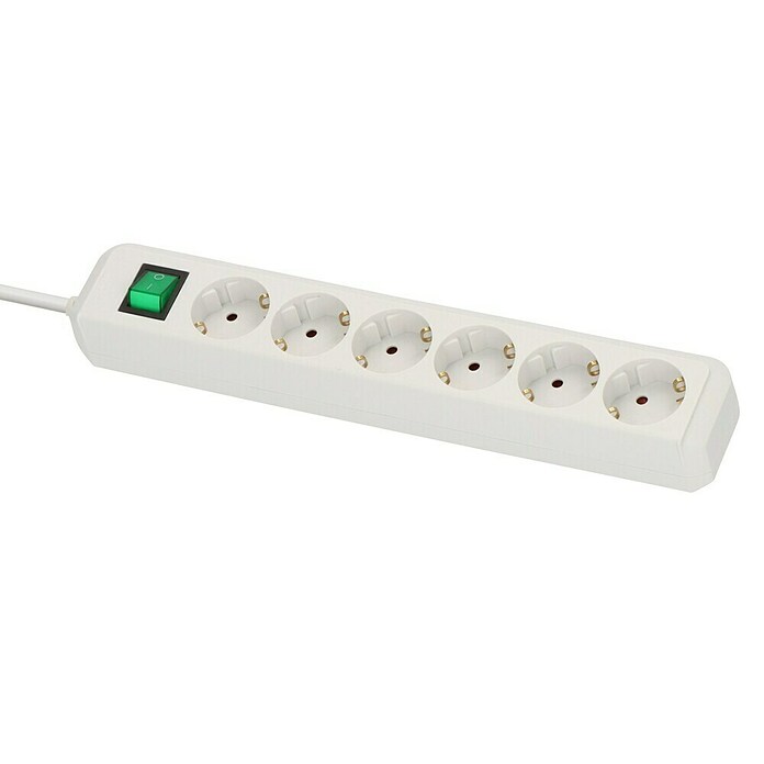 Brennenstuhl Eco-Line Stekkerdoos (Wit, Kabellengte: 1,5 m, IP20, Met schakelaar) | BAUHAUS