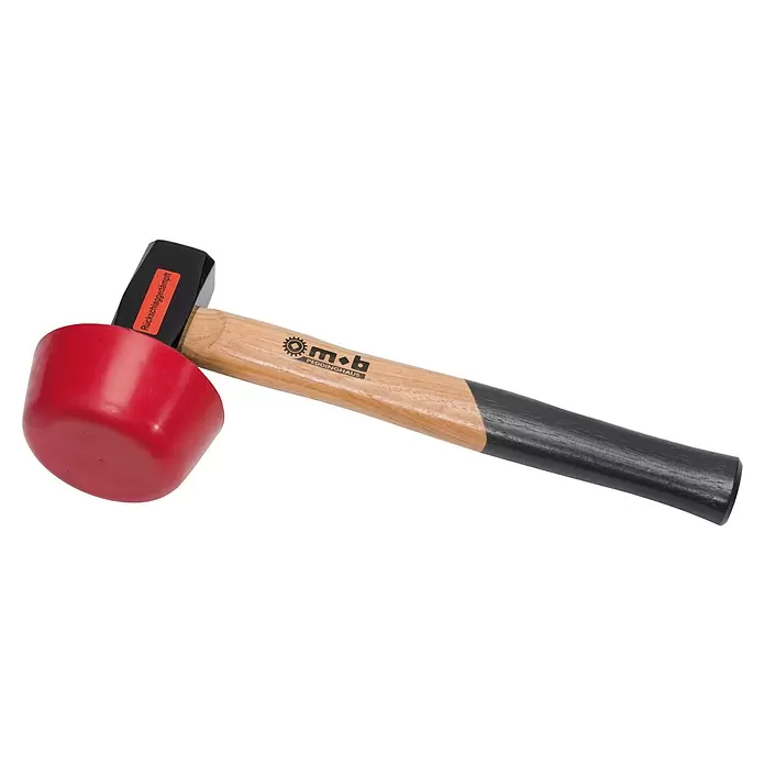 Peddinghaus Plattenlegerhammer Komfort - 2.350 g, Eschenholz - Rückschlaggedämpfter Hammer mit schwarzem Kopf, roter Schonbacke und Holzgriff mit schwarzer Ummantelung.
