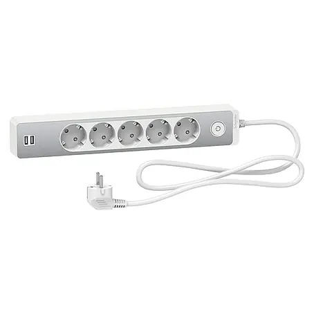 Schneider Electric  Base de enchufe múltiple con USB