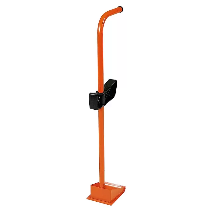 Mondelin Plattenheber - Orange, Geeignet für: Gips - Oranger Metall-Eisbrecher mit schwarzem Griff und Fußpedal.