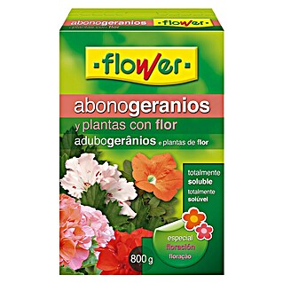 Flower Abono concentrado geranios y plantas con flor (800 g)