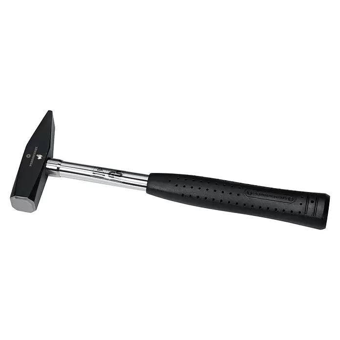 Peddinghaus Schlosserhammer - 300 g, Stahlrohr - Schwarzer Peddinghaus Ingenieurhammer mit Chromschaft und schwarzem Gummigriff.