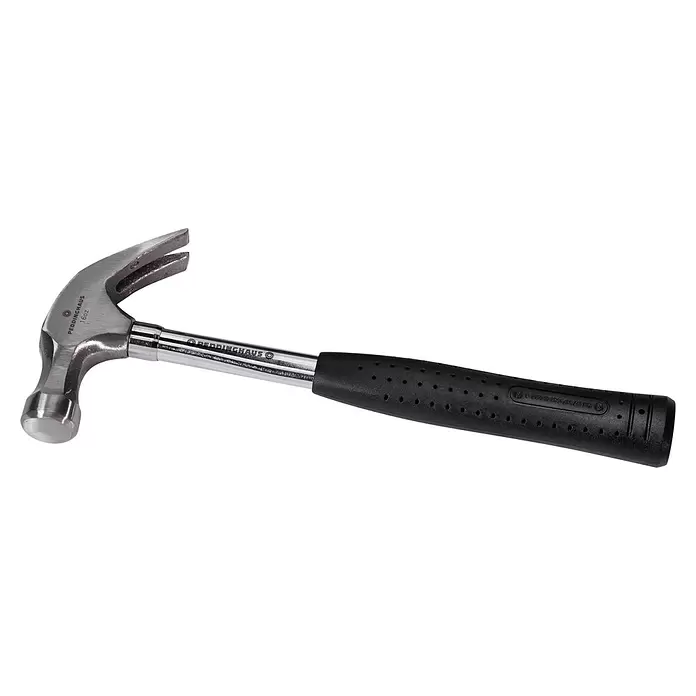 Peddinghaus Klauenhammer - 560 g, Stahlrohr - Silberner Klauenhammer mit schwarzem, texturiertem, perforiertem ergonomischem Griff.