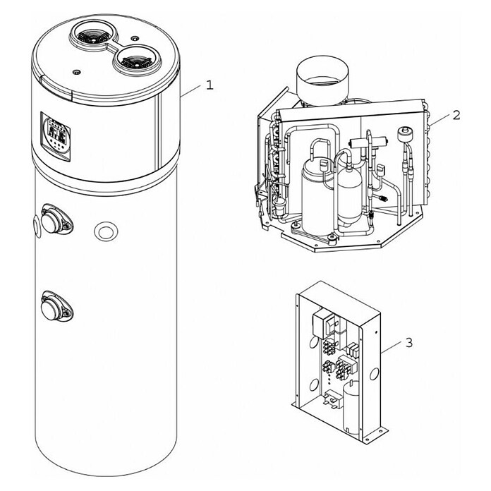 Bosch Warmwasser-Wärmepumpe CS5001 (Heizleistung: 0,7 kW, Fassungsvermögen: 260 l) | BAUHAUS