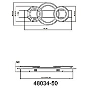 Globo LED-Deckenleuchte Jayden (50 W, L x B x H: 73 x 35 x 7 cm, Anthrazit, Warmweiß) | BAUHAUS