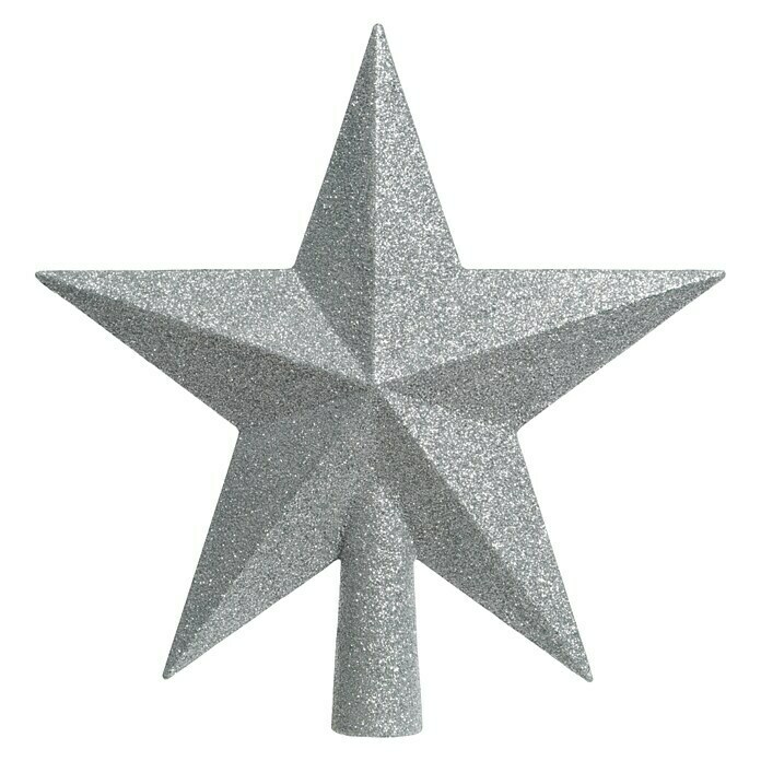Christbaumspitze Stern (Höhe: 19 cm, Silber) | BAUHAUS