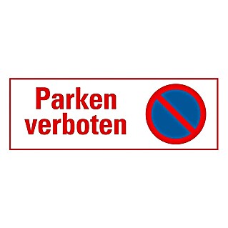Pickup Verbotsschild (Motiv: Parken verboten, L x B: 33 x 12 cm)