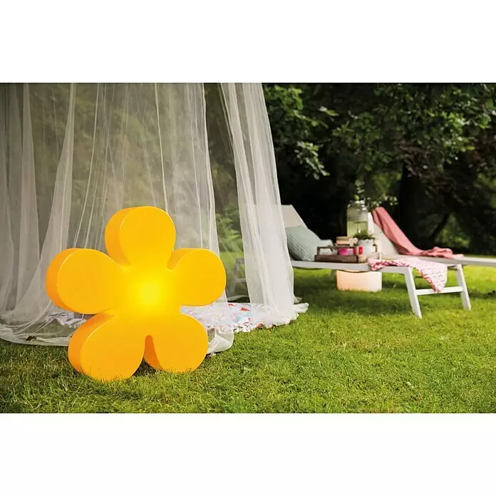 8 Seasons Design Shining Dekoleuchte Flower - 9 W, Gelb, Durchmesser: 60 cm - Stimmungsaufnahme