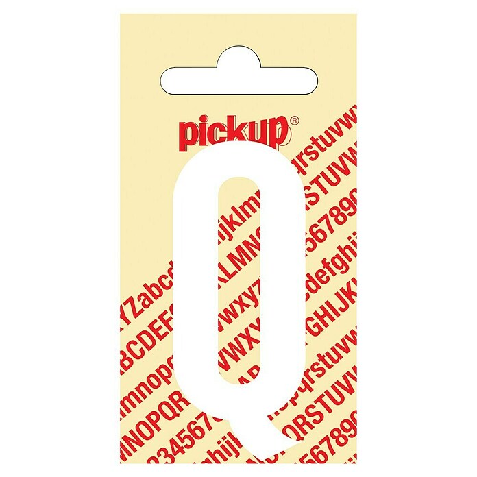 Pickup Aufkleber (Motiv: Q, Weiß, Höhe: 60 mm)