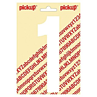 Pickup Sticker (Motief: 1, Wit, Hoogte: 150 mm)