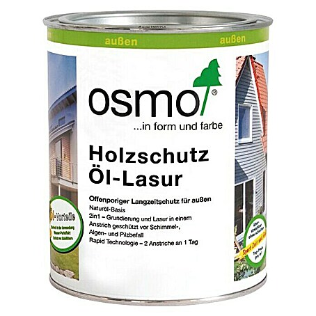 Osmo Holzschutz Öl-Lasur (Perlgrau, 750 ml, Seidenmatt)