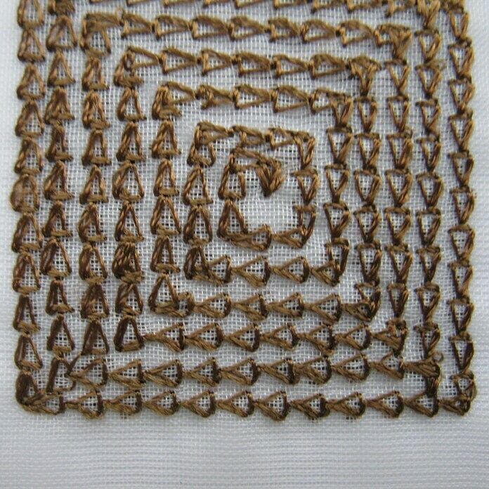 Elbersdrucke Bistrogardine Quadro (140 x 48 cm, 100 % Polyester, Braun/Weiß)