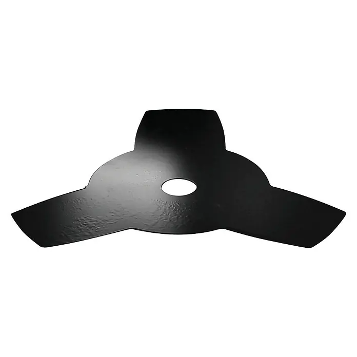 Multiherramientas de gasolina Montmelo 4X1 - 1,2 kW, 43 cm³ - Cuchilla negra para desbrozadora con tres hojas y orificio central para bordeadora y desbrozadoras.