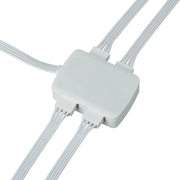 Paulmann Verteiler YourLED Junction-Box - Kunststoff, Weiß - Weißer LED-Streifen-Splitter mit mehreren Anschlüssen. Ideal für RGB-LED-Beleuchtungsprojekte mit einfacher Verbindung und Verteilung.