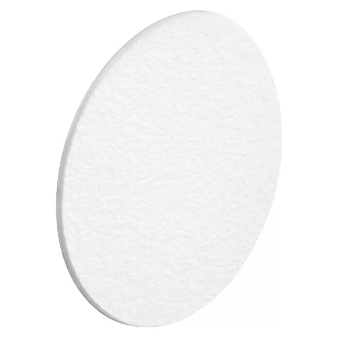 Suki Tapón embellecedor - Diámetro: 18 mm, Blanco - Disco ovalado blanco con una superficie texturizada y ligeramente rugosa.