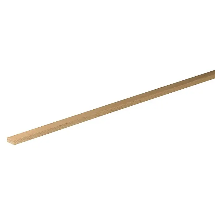 Profiles and more Rechteckleiste - 95 cm x 13 mm x 5 mm, Buche - Abbildung eines hölzernen Vierkantleistenprofils, ideal für Bau- und Modellbauprojekte. Präzise Verarbeitung für vielfältige Anwendungen.
