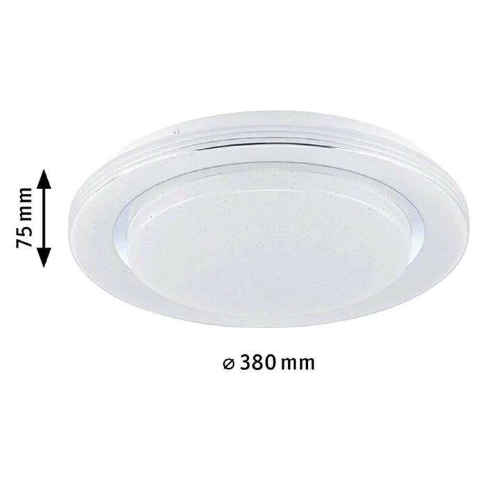 Paulmann Okrugla stropna LED svjetiljka  (22 W, Ø x V: 380 cm x 75 mm, Topla bijela) | BAUHAUS