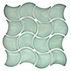 Mosaikfliese Fächer Uni FS 15P (27,6 x 27,6 cm, Petrol, Glänzend)