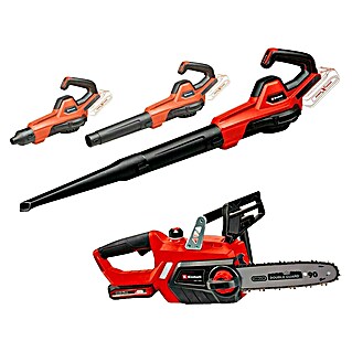 Einhell Power X-Change 18V Motosierra de batería GE-LC 18 Li Kit + Soplador de batería GE-UB 18/250 Li E-Solo (18 V, 3 Ah, Iones de litio, 1 batería, Longitud de la cuchilla: 25 cm)