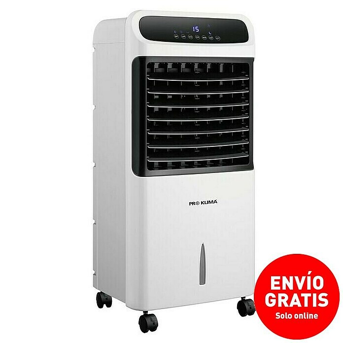 PR Klima Climatizador evaporativo 18L (Blanco/Negro, Altura: 81 cm, 80 W, Ruedas para transporte)