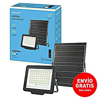 Garza Proyector LED solar Abora (Sensor crepuscular, 1,7 x 22 x 17 cm, IP65, 1.200 lm)