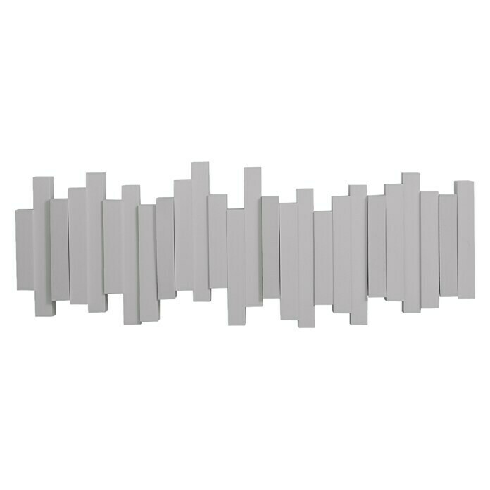 Umbra Garderobenleiste Sticks (L x B x H: 46 x 3 x 18 cm, Anzahl Haken: 5 Stk., Grau)