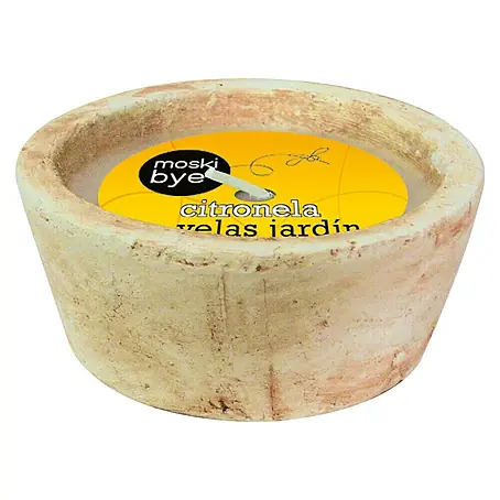 Flower  Vela de citronela en vaso de piedra