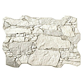 Revestimiento de pared Wall Rock (40 x 60 cm, Blanco, Mate)