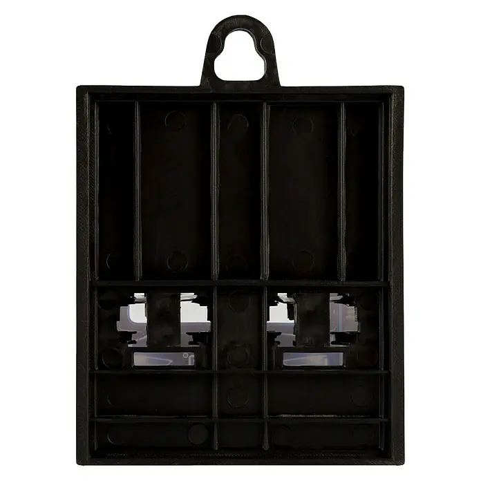 Bombilla para faro delantero BOM12720 - 12 V, 2 ud., Azul - Organizador de baterías negro con compartimentos y colgador para guardar ordenadamente baterías de varios tamaños, manteniéndolas disponibles.