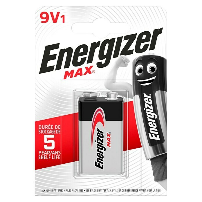 Energizer Batterie Max (9-Volt-Block, 9 V, 1 Stk.)