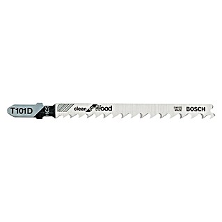 Bosch Hoja de sierra de calar T 101 D Clean for Wood (Madera / madera aglomerada, 5 ud.)