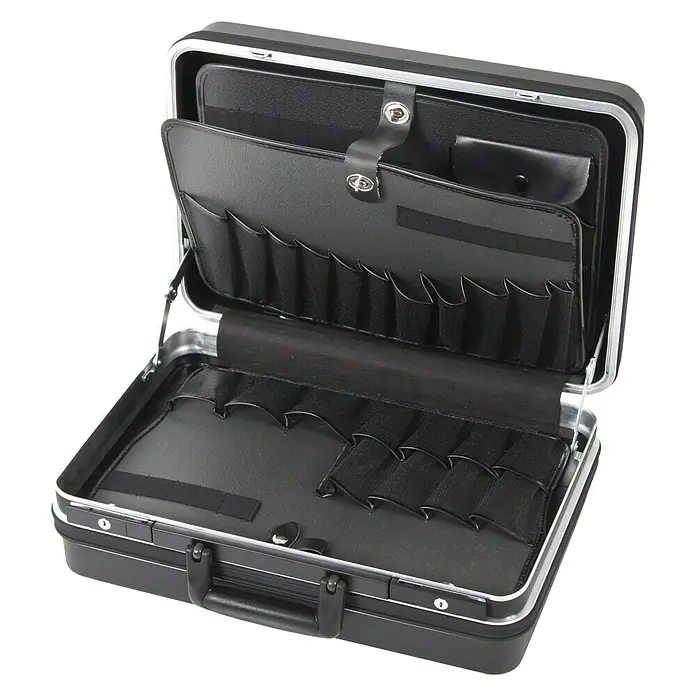 Hepco & Becker Werkzeugkoffer Classic 5122 - L x B: 370 x 490 mm, Höhe: 200 mm, ABS Pro - Der offene Werkzeugkoffer aus robustem Material bietet viel Stauraum für Werkzeuge und Zubehör. Ideal für Profis und Heimwerker.