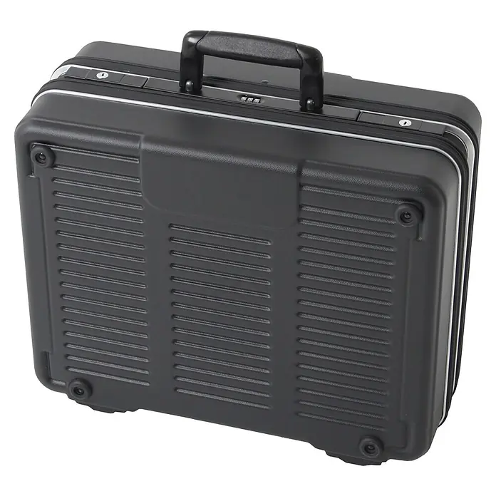 Hepco & Becker Werkzeugkoffer Future 5322 - L x B x H: 430 x 510 x 215 mm, Material: ABS Pro - Hier ist ein robust wirkender schwarzer Werkzeugkoffer, ideal zur Aufbewahrung und zum Transport von Werkzeugen und Ausrüstung.