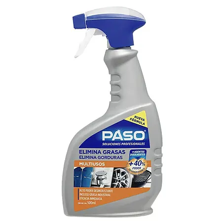 Paso  Eliminador de grasa y suciedad